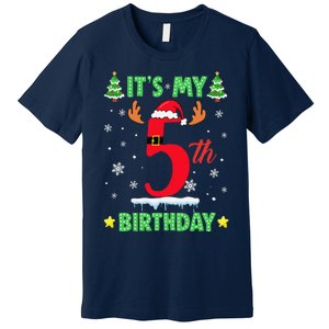 Merry Christmas ItS My 5th Birthday Xmas Women Premium T-Shirt