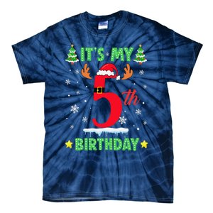 Merry Christmas ItS My 5th Birthday Xmas Women Tie-Dye T-Shirt