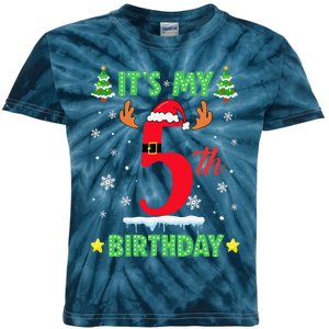 Merry Christmas ItS My 5th Birthday Xmas Women Kids Tie-Dye T-Shirt