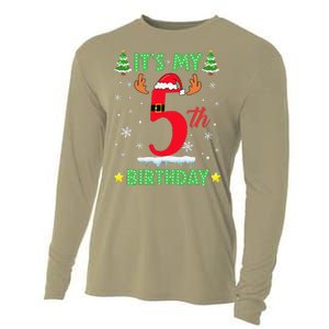 Merry Christmas ItS My 5th Birthday Xmas Women Cooling Performance Long Sleeve Crew