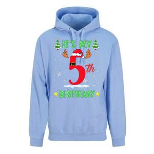 Merry Christmas ItS My 5th Birthday Xmas Women Unisex Surf Hoodie