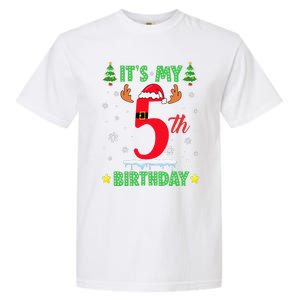 Merry Christmas ItS My 5th Birthday Xmas Women Garment-Dyed Heavyweight T-Shirt