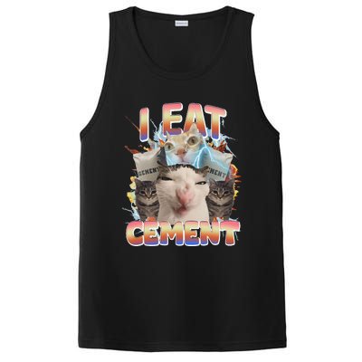 Meme Cat I Eat Cement Funny Weird Cat PosiCharge Competitor Tank