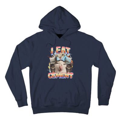 Meme Cat I Eat Cement Funny Weird Cat Tall Hoodie