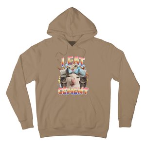 Meme Cat I Eat Cement Funny Weird Cat Hoodie