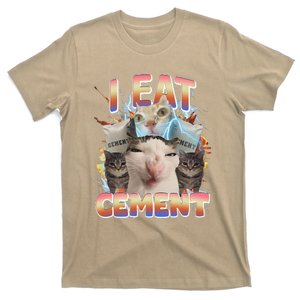 Meme Cat I Eat Cement Funny Weird Cat T-Shirt