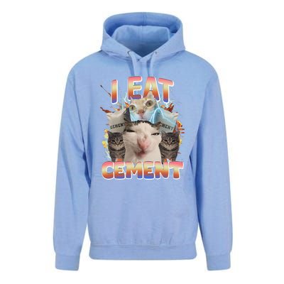 Meme Cat I Eat Cement Funny Weird Cat Unisex Surf Hoodie