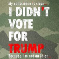 My Conscience Is Clear I Didn't Vote For Trump Funny Legacy Tie Dye Trucker Hat
