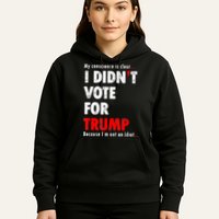 My Conscience Is Clear I Didn't Vote For Trump Funny Hoodie
