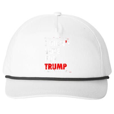 My Conscience Is Clear I Didn't Vote For Trump Funny Snapback Five-Panel Rope Hat