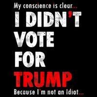 My Conscience Is Clear I Didn't Vote For Trump Funny Drawstring Bag