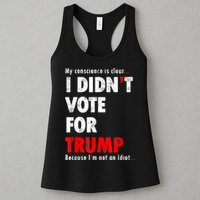 My Conscience Is Clear I Didn't Vote For Trump Funny Womens Tank Top