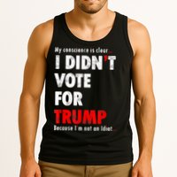 My Conscience Is Clear I Didn't Vote For Trump Funny Tank Top