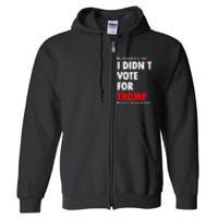 My Conscience Is Clear I Didn't Vote For Trump Funny Full Zip Hoodie