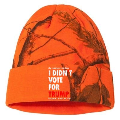 My Conscience Is Clear I Didn't Vote For Trump Funny Kati Licensed 12" Camo Beanie