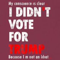 My Conscience Is Clear I Didn't Vote For Trump Funny 16oz Travel Tumbler