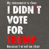 My Conscience Is Clear I Didn't Vote For Trump Funny Cotton Canvas Backpack
