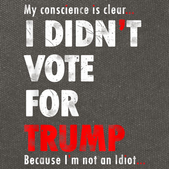 My Conscience Is Clear I Didn't Vote For Trump Funny Cotton Canvas Backpack