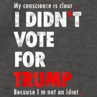 My Conscience Is Clear I Didn't Vote For Trump Funny Vector Backpack