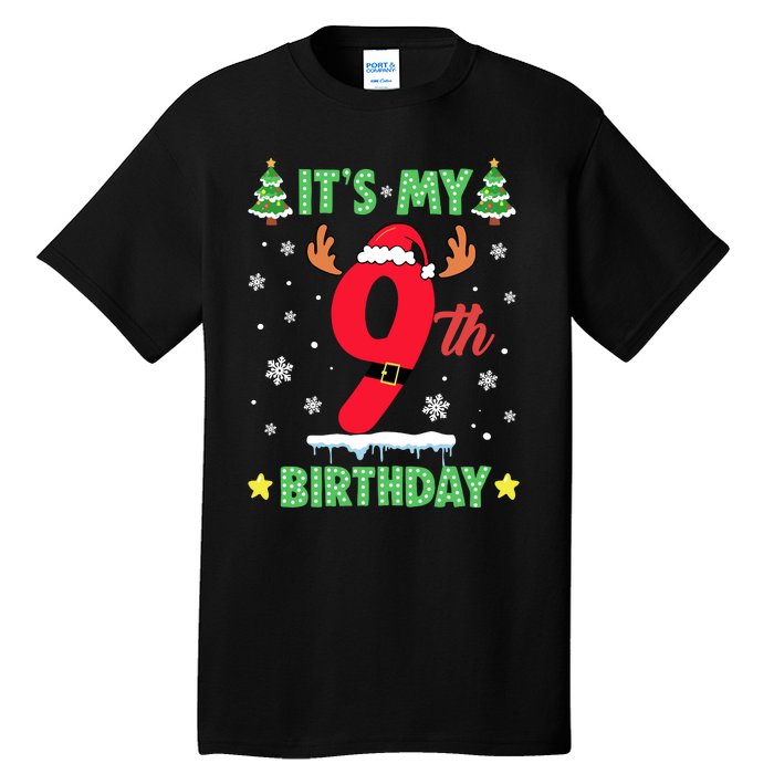 Merry Christmas ItS My 9th Birthday Xmas Tall T-Shirt