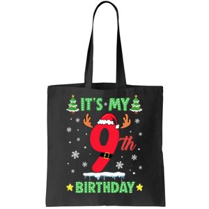 Merry Christmas ItS My 9th Birthday Xmas Tote Bag