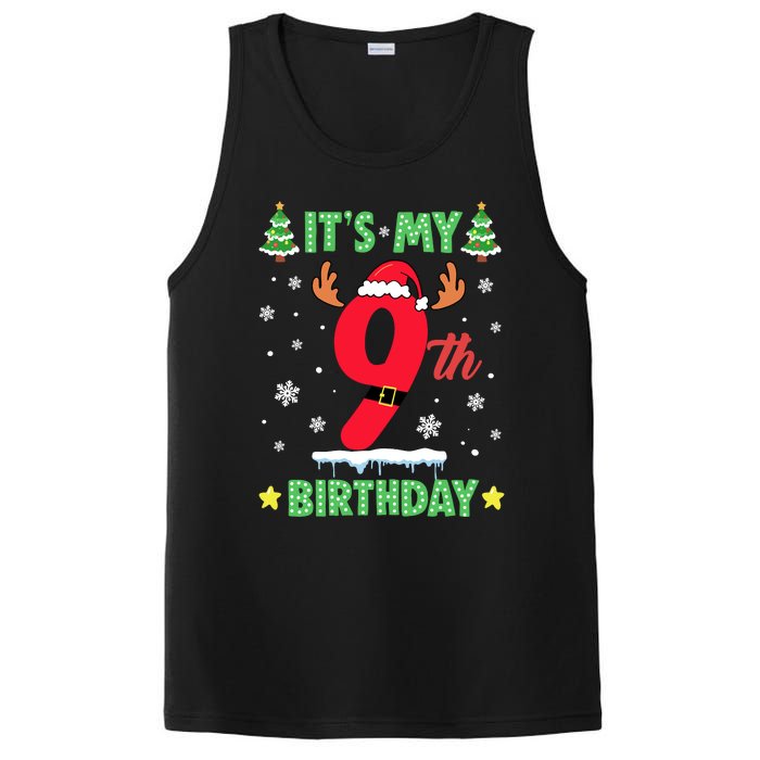 Merry Christmas ItS My 9th Birthday Xmas PosiCharge Competitor Tank