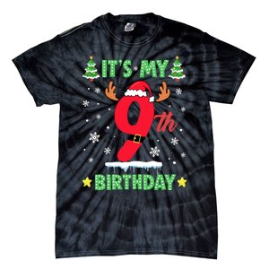 Merry Christmas ItS My 9th Birthday Xmas Tie-Dye T-Shirt