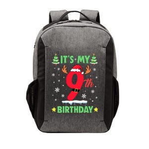 Merry Christmas ItS My 9th Birthday Xmas Vector Backpack