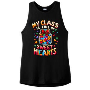 My Class Is Full Of Sweet Hearts Valentines Day Teacher Life Gift Ladies PosiCharge Tri-Blend Wicking Tank