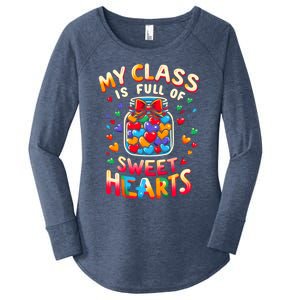 My Class Is Full Of Sweet Hearts Valentines Day Teacher Life Gift Women's Perfect Tri Tunic Long Sleeve Shirt