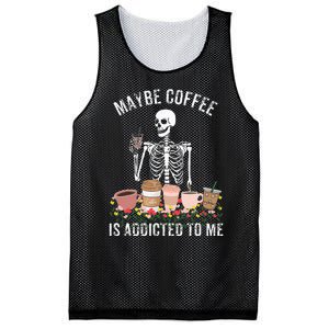 Maybe Coffee Is Addicted To Me Mesh Reversible Basketball Jersey Tank