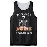 Maybe Coffee Is Addicted To Me Mesh Reversible Basketball Jersey Tank