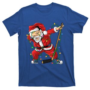 Merry Christmas Ice Hockey Dabbing Santa Claus Hockey Player Cool Gift T-Shirt