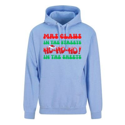 Mrs Claus In The Streets Ho Ho Ho In The Sheets Christmas Cute Gift Unisex Surf Hoodie