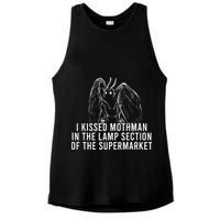 Mothman Cryptid I Kissed Mothman In The Lamp Section Ladies PosiCharge Tri-Blend Wicking Tank