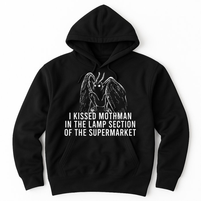 Mothman Cryptid I Kissed Mothman In The Lamp Section Hoodie