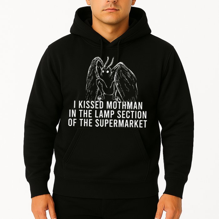 Mothman Cryptid I Kissed Mothman In The Lamp Section Hoodie