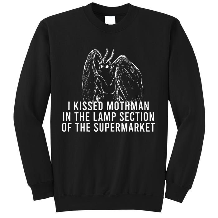 Mothman Cryptid I Kissed Mothman In The Lamp Section Sweatshirt