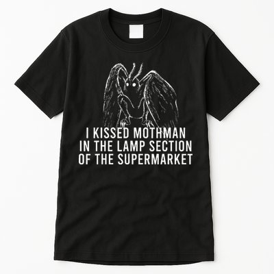 Mothman Cryptid I Kissed Mothman In The Lamp Section Tall T-Shirt