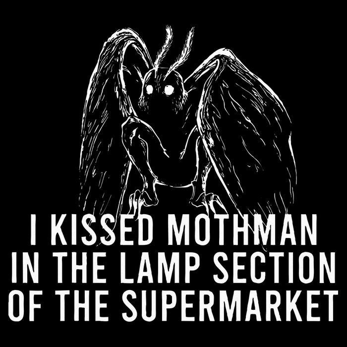 Mothman Cryptid I Kissed Mothman In The Lamp Section Tall T-Shirt