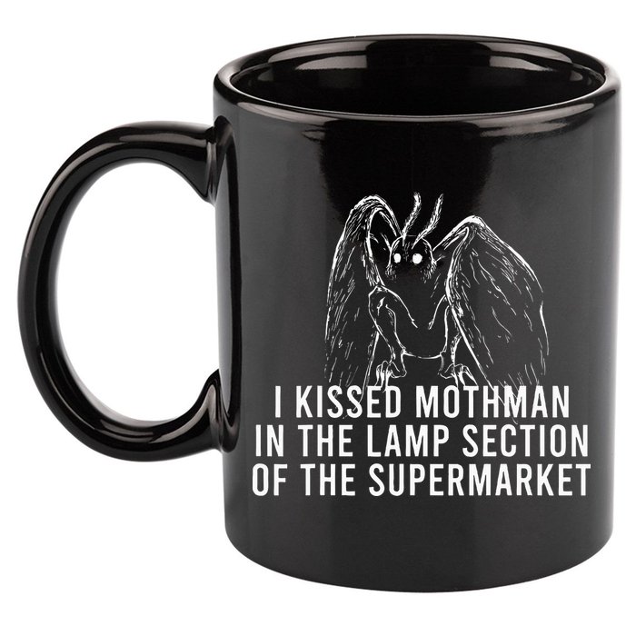 Mothman Cryptid I Kissed Mothman In The Lamp Section 11oz C Handle Ceramic Mug