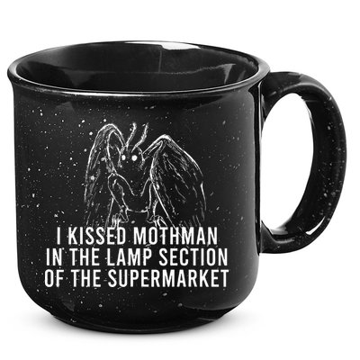 Mothman Cryptid I Kissed Mothman In The Lamp Section 15oz Campfire Ceramic Mug
