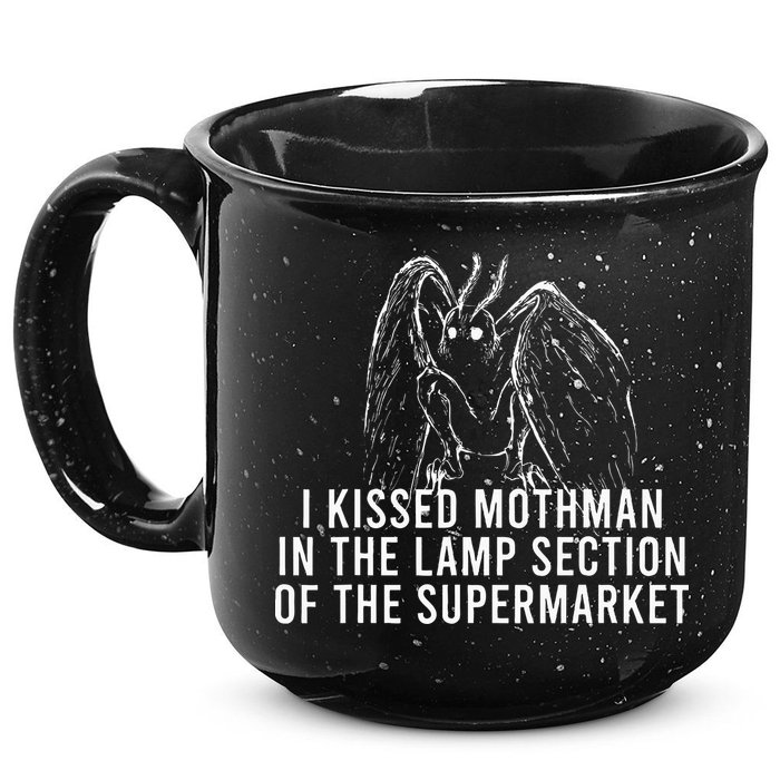 Mothman Cryptid I Kissed Mothman In The Lamp Section 15oz Campfire Ceramic Mug