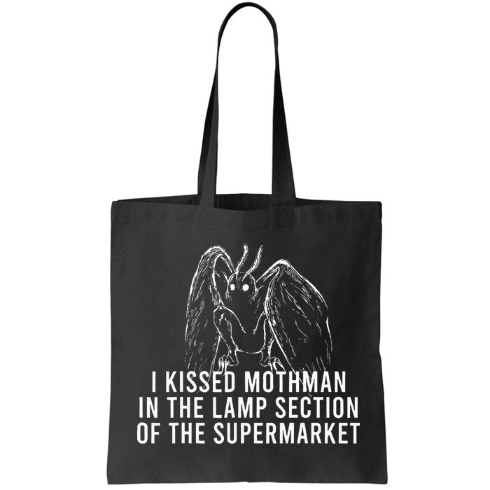 Mothman Cryptid I Kissed Mothman In The Lamp Section Bag