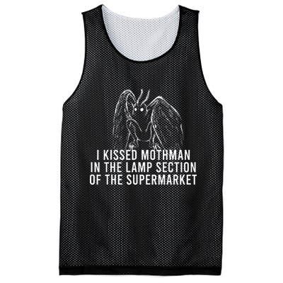Mothman Cryptid I Kissed Mothman In The Lamp Section Mesh Reversible Basketball Jersey Tank