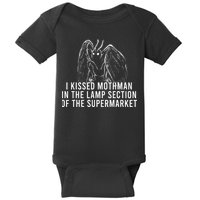 Mothman Cryptid I Kissed Mothman In The Lamp Section Baby Bodysuit