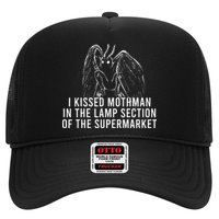 Mothman Cryptid I Kissed Mothman In The Lamp Section Hat