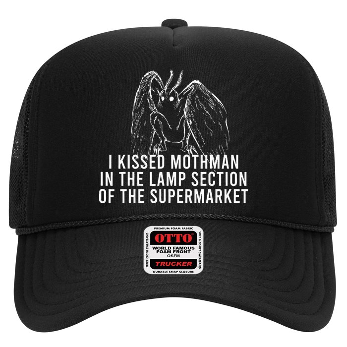 Mothman Cryptid I Kissed Mothman In The Lamp Section Hat
