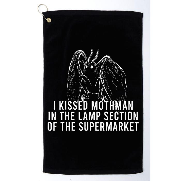 Mothman Cryptid I Kissed Mothman In The Lamp Section Golf Towel