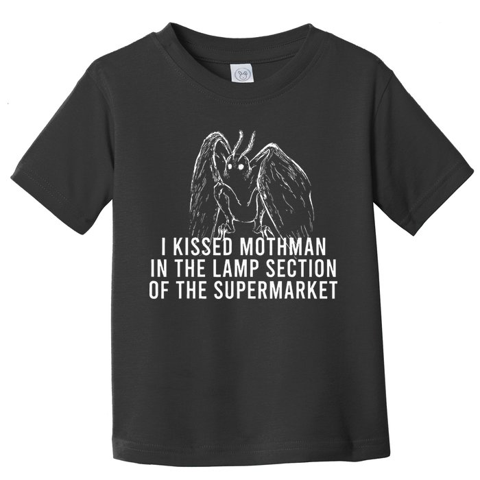 Mothman Cryptid I Kissed Mothman In The Lamp Section Toddler T-Shirt